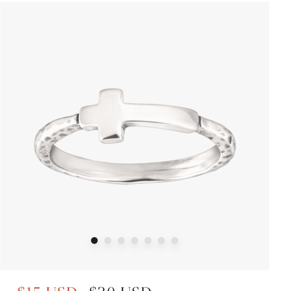 SilpadaSimplex cross ring size 7 Sterling Silver